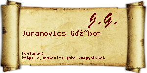 Juranovics Gábor névjegykártya