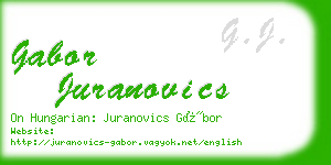 gabor juranovics business card